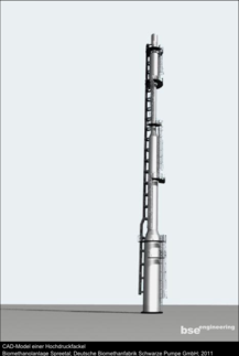 CAD Model Hochdruckfackel Biomethanolanlage Spreetal Deutsche Biomethanolfabrik Schwarze Pumpe GmbH